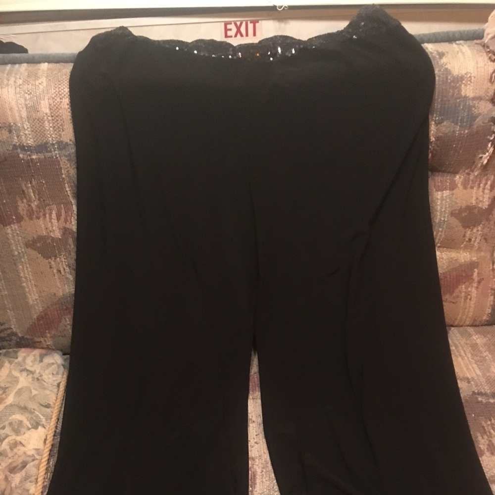 Black sequins pants